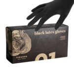 Paquets de gants Piranha Black Latex