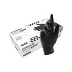 Unigloves Unicare Black Nitrile Gloves – Boîte de 100 (XS à XL)
